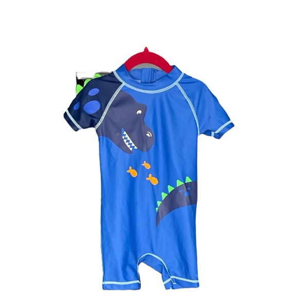 Carter’s Infant Boy's 1-Piece Dinosaur Rashguard Swimsuit size 24 months - Picture 1 of 4